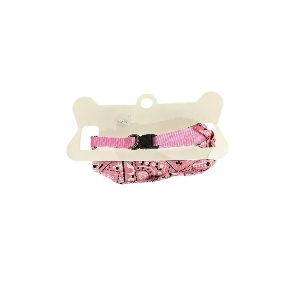 NEW‎ small dog collar with bandana pink